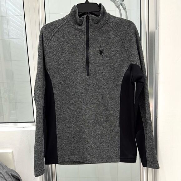 Spyder Other - Spyder Quarter Zip Gray Black Jacket Size Medium